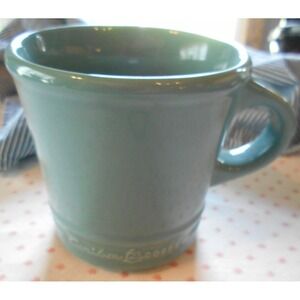 Caribou Coffee Ceramic Dusty Teal Blue Coffee Tea Mug Cup 14 oz 2014 Heavy Large